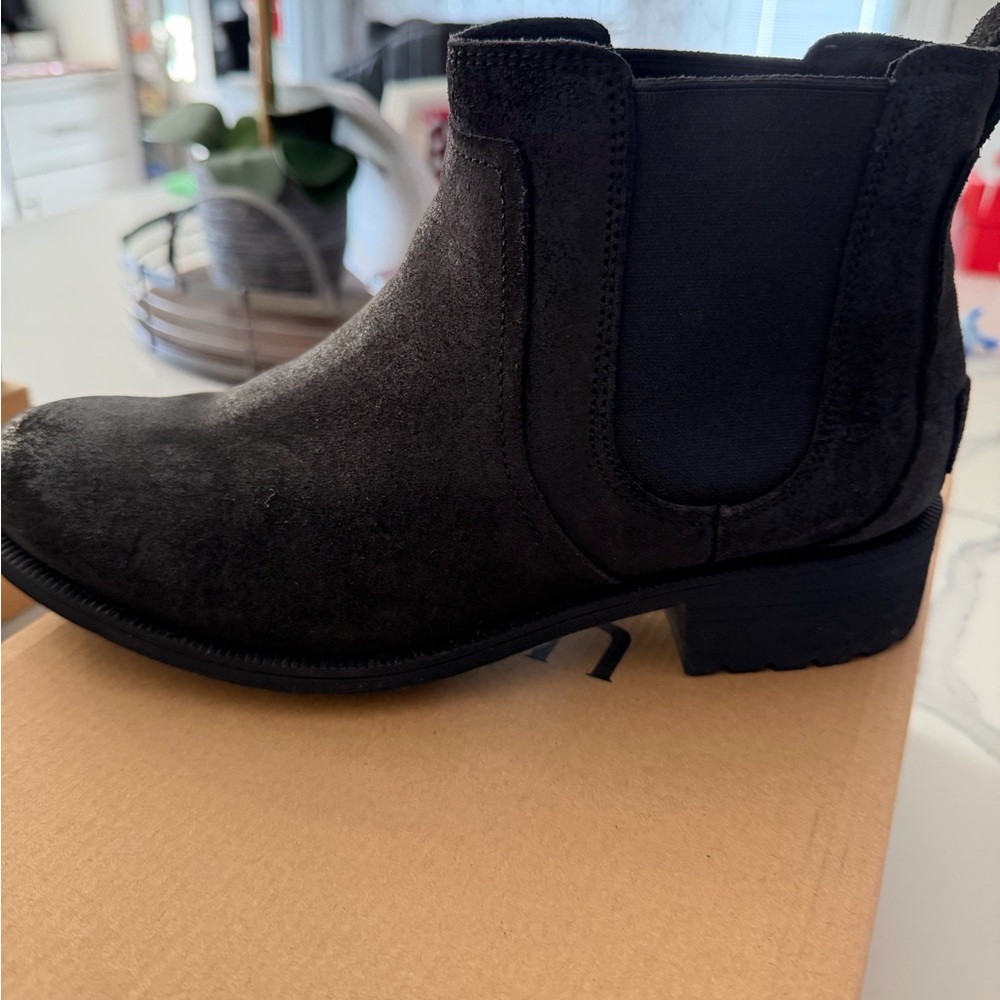 UGG Black Waterproof Suede Ankle Boots